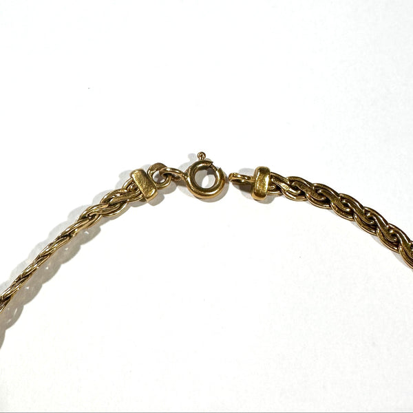 Bracelet Gourmette Tressé en Or Jaune 18k