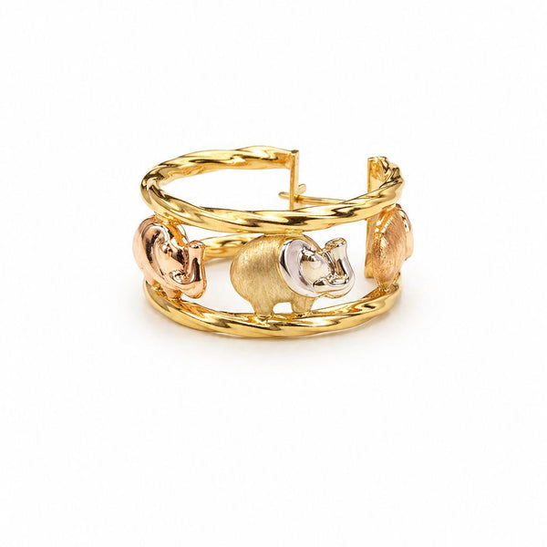 Boucles d'oreilles en 3 Or 18K - 6.15 Grs