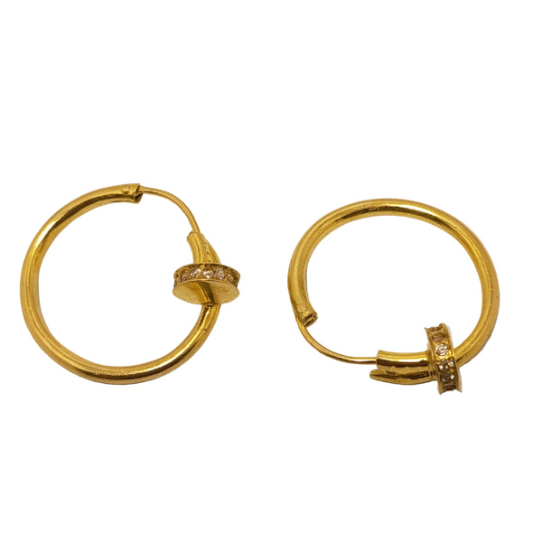 Boucles d'oreilles Or Jaune 18 Carats à Crochets