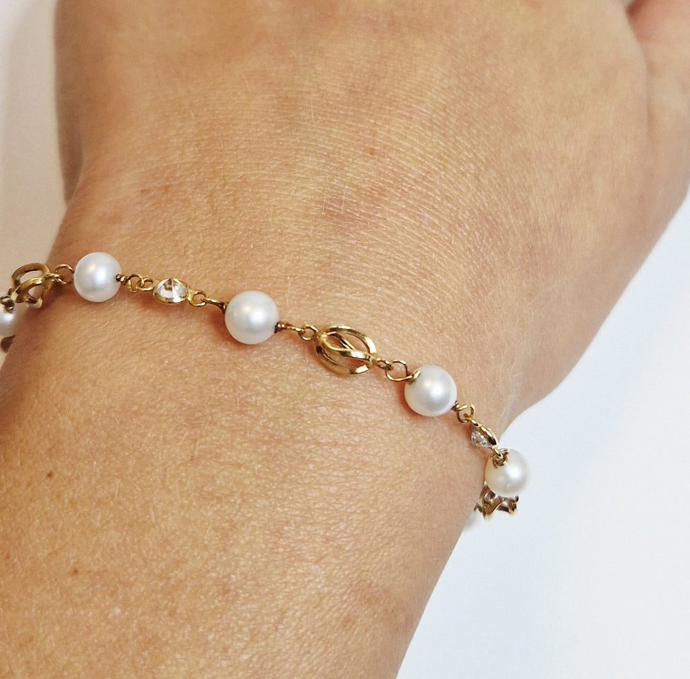 Bracelet Maillons Fantaisie en Or Jaune 18K 3.83grs