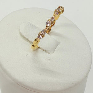 Bague en Or Jaune 18k avec Diamants