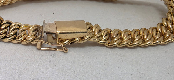 Bracelet jonc gourmette or jaune 18K 11.69 Grs