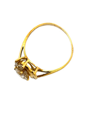 Bagues en Or Jaune avec Oxydes de Zircon 18K