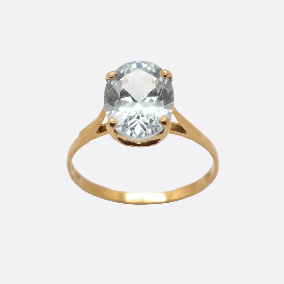 Bague en or jaune 18k - 2.01 G