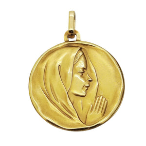 Pendentif Vierge en Or Jaune 18 K - 2.59 Grs