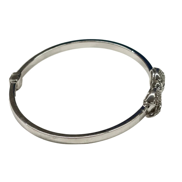 Bracelet Jonc en Or Blanc 18k avec Zirconium