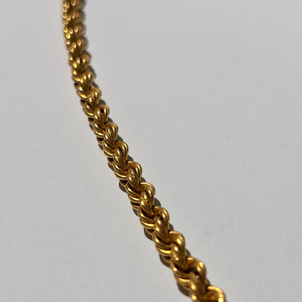 Collier Sautoir Torsadé en Or 18 Carats – 61 cm