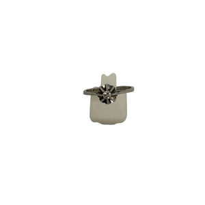 Solitaire en Or Blanc avec Diamant 18K - T 54