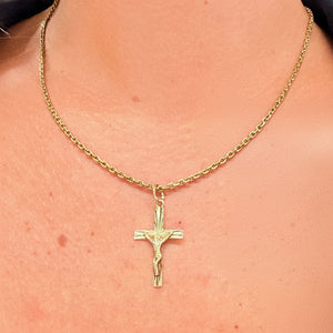 Pendentif Croix en Or Jaune 18K - 1.30g