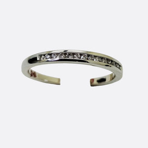 Bague Alliance en Or Blanc 18K Diamants - Taille 54 - 2.28G
