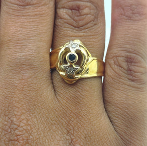 Bague en or jaune 18K - 4.04 Grs - Taille 54