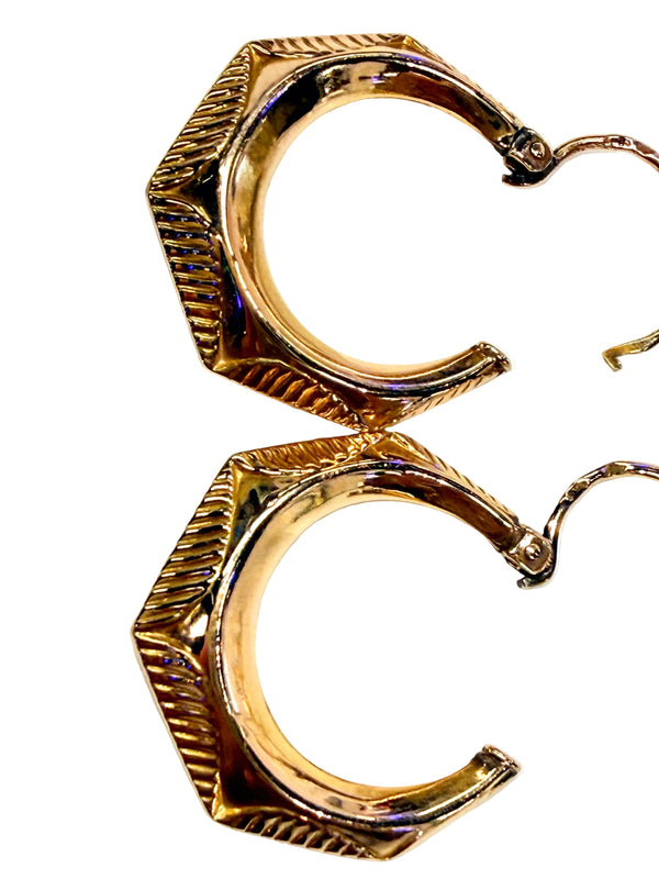 Boucles d'oreilles Créoles en Or Jaune 18k - 1.41 G