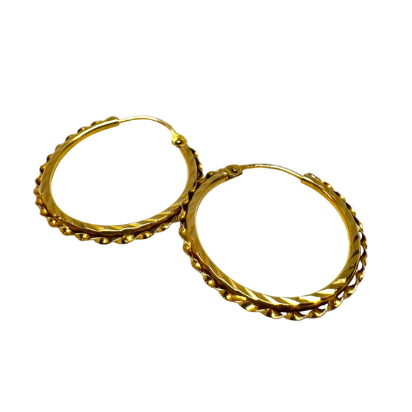 Boucles d'oreilles créoles demi créoles or jaune