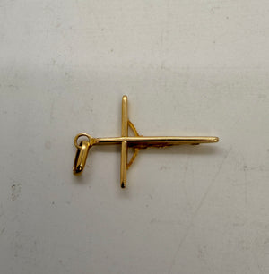 Pendentif Croix en Or Jaune 18 K  - 1.98 Grs