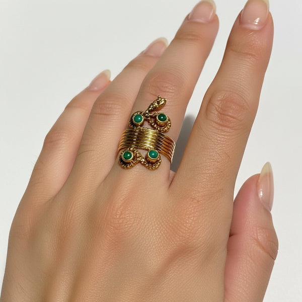 Bague en Or Jaune 18K - Taille 48 - 8.30 Grs