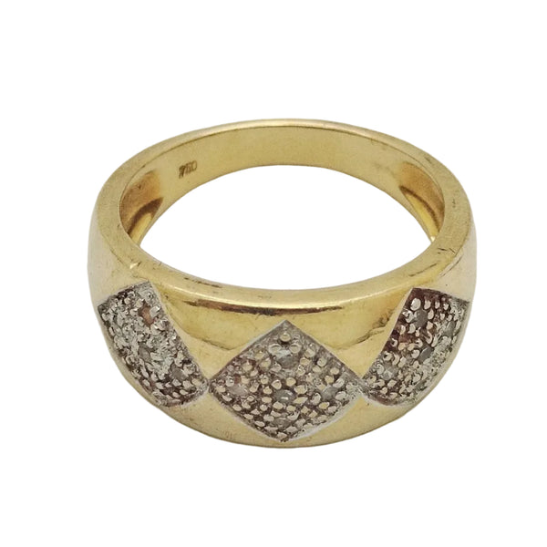Bague en Or Jaune et Or Blanc avec Diamants 18K