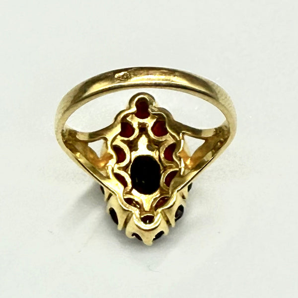 Bague Marquise en Or Jaune 18K - Taille 49 - 4.02g