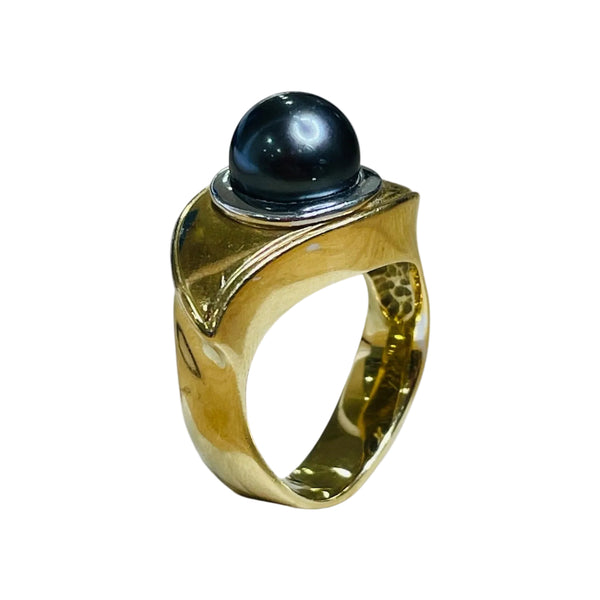 Bague Tank en Or Jaune 18 K - Taille 54 -  13.52 G