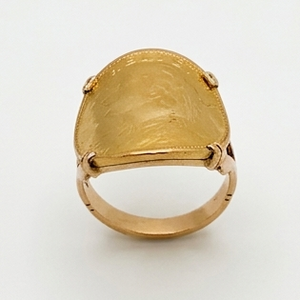 Chevalière en Or Jaune 18K 20 - 10.10 G - taille 53