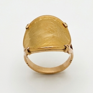 Chevalière en Or Jaune 18K 20 - 10.10 G - taille 53