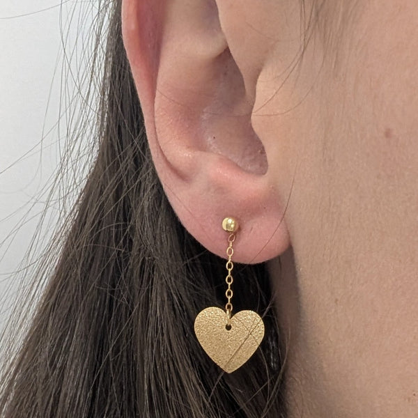 Boucles d'oreilles pendantes en or jaune 18K 1.67 Grs