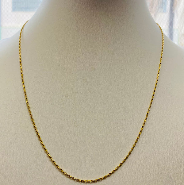Collier Matinée en Or Jaune 18K Forçat 60cm