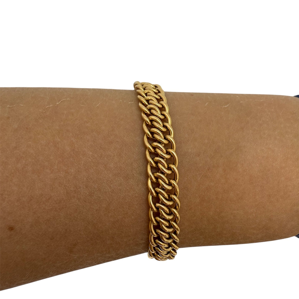 Bracelet Maille Américaine en Or Jaune 18K 12.20 Grs