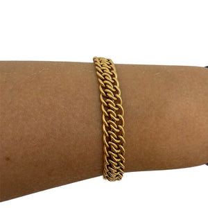 Bracelet Maille Américaine en Or Jaune 18K 12.20 Grs