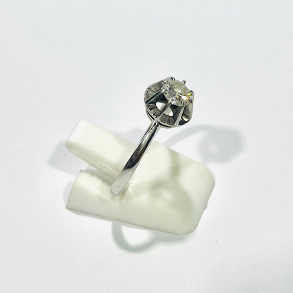 Bague Empierrée en Diamant en Or Blanc 18 Carats