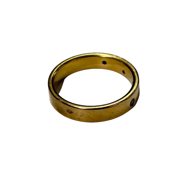 Jonc Or Jaune 750 avec 4 Diamants
