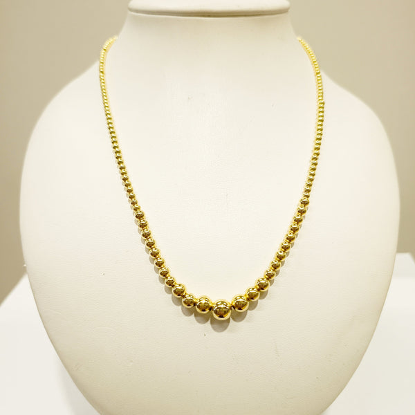 Collier Matinée Or Jaune 750 Perles d'or