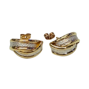 Boucles d'oreilles en Or jaune et blanc 18K - 2.07G