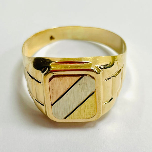 Chevalière 3 Ors 18K  - Taille 71 - 5.64G