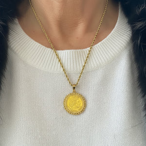 Pendentif Porte Pièce en Or Jaune 22K - 4.45g