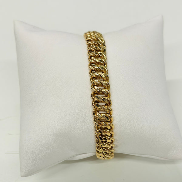 Bracelet en or jaune 750/1000 - Maille Américaine
