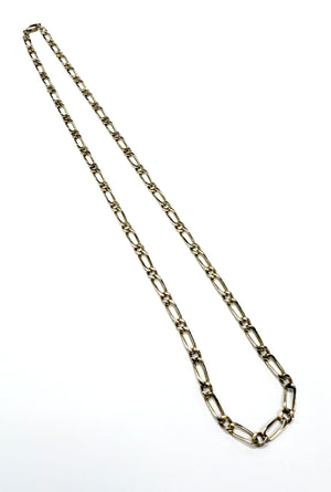 Collier Chaîne Or Jaune 18k Figaro Tête d'Aigle 52cm