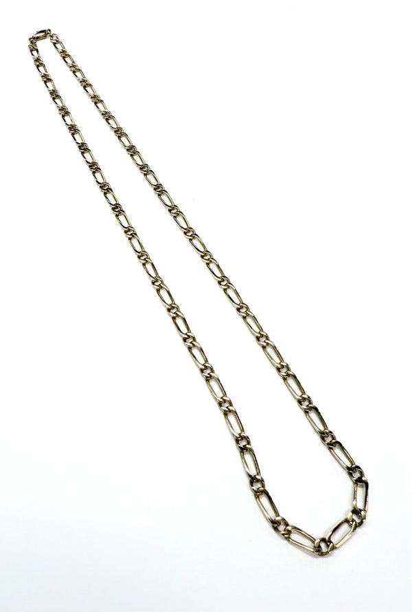Collier Chaîne Or Jaune 18k Figaro Tête d'Aigle 52cm