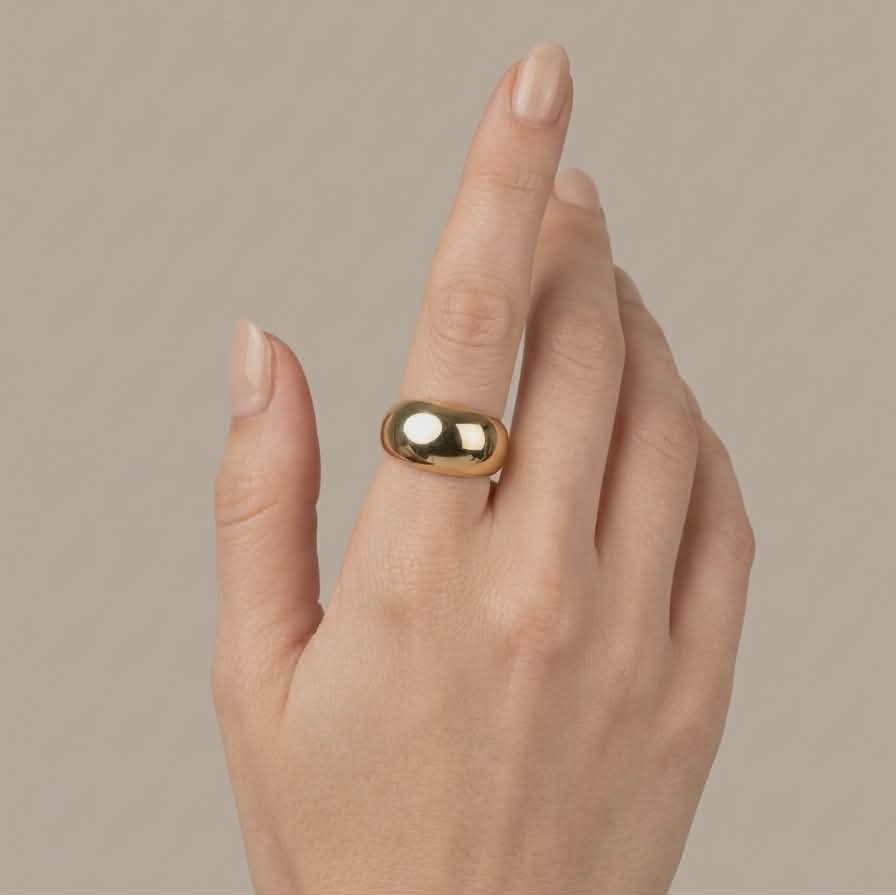 Bague Jonc en Or jaune 18K - Taille 50 - 2.44G