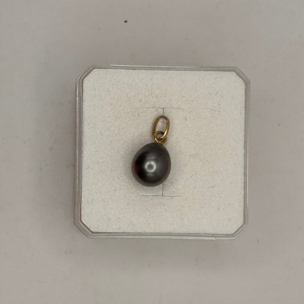 Pendentif Médaille en Or 18K avec Perle de Tahiti