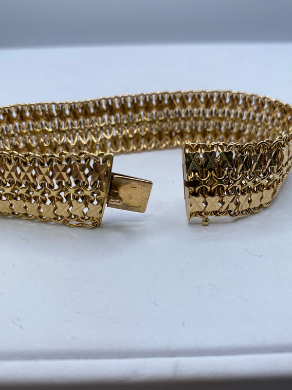 Bracelet en or jaune 18 carats, longueur 20 cm