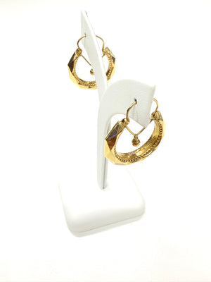 Créoles d'Oreilles en Or Jaune 18k - 3 Grs