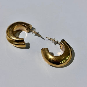 Boucles d'oreilles en Or Jaune 750 avec Poussettes