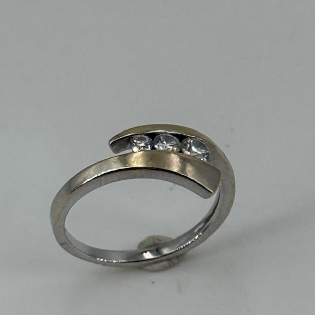 Bague Diamants Or Jaune/Blanc 18K Taille 49