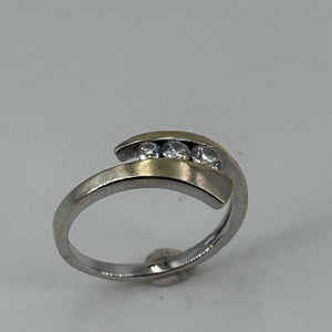 Bague Diamants Or Jaune/Blanc 18K Taille 49
