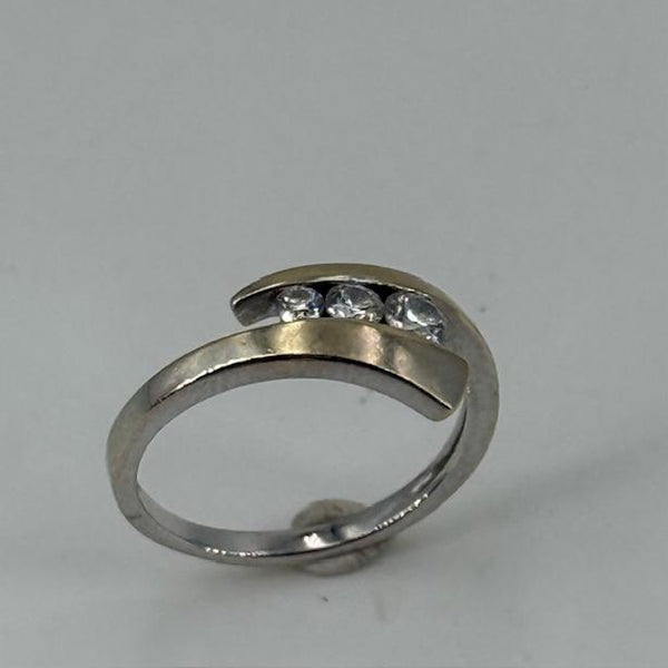Bague Diamants Or Jaune/Blanc 18K Taille 49