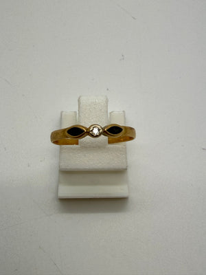 Bague en Or Jaune 18 K - Taille 51 - 1 G