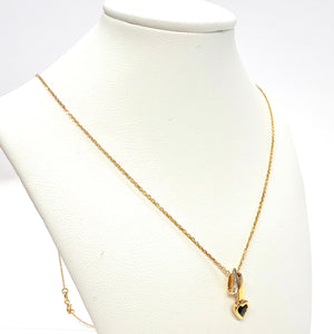 Collier Princesse Or Jaune et Blanc 18k avec Saphir et Diamant 1.81 Grs