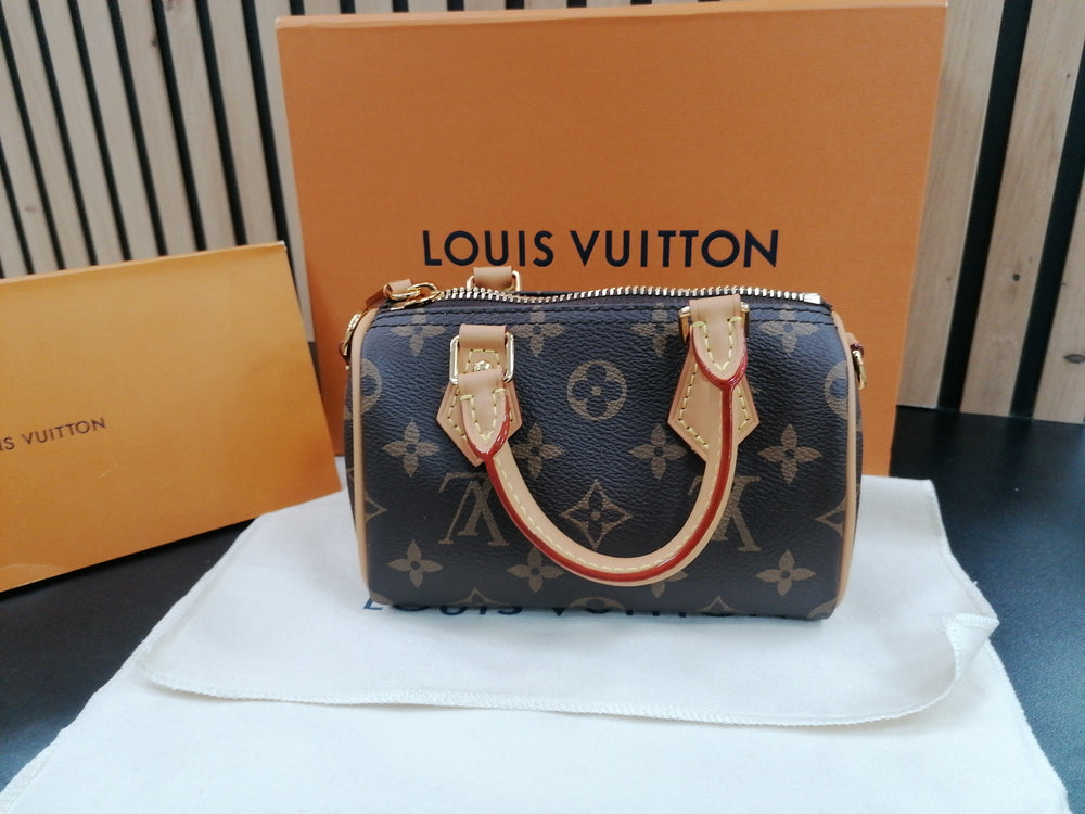 Louis Vuitton Nano Speedy Monogram Marron - Comme Neuf