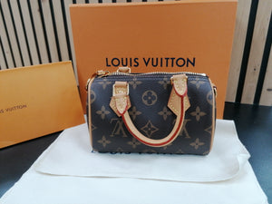 Louis Vuitton Nano Speedy Monogram Marron - Comme Neuf