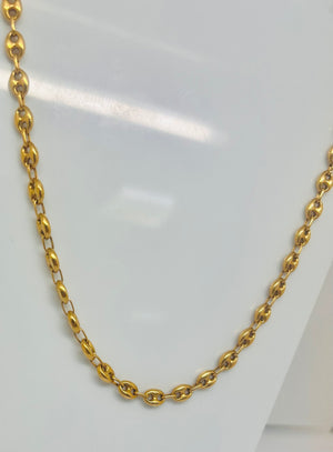Collier Sautoir Or jaune 750, Grain de Café